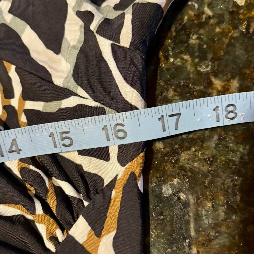 ⭐️one forty 8 by Lafayette148 Asymmetrical Neckline Rouched Midi Dress⭐️ - Picture 7 of 10